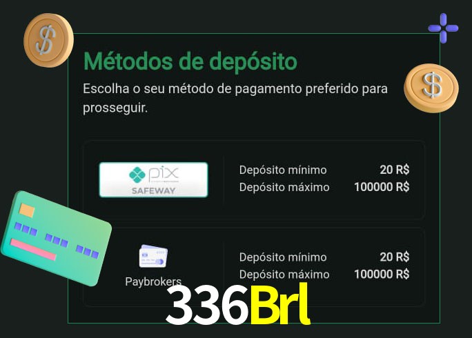 O cassino 336Brl oferece uma grande variedade de métodos de pagamento